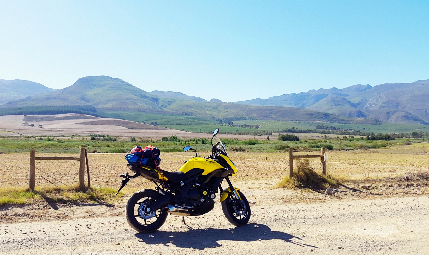 Wakacje na motocyklu: zwiedzanie RPA na Kawasaki Versys 650, zdjęcie wykonane w okolicach Cape Town