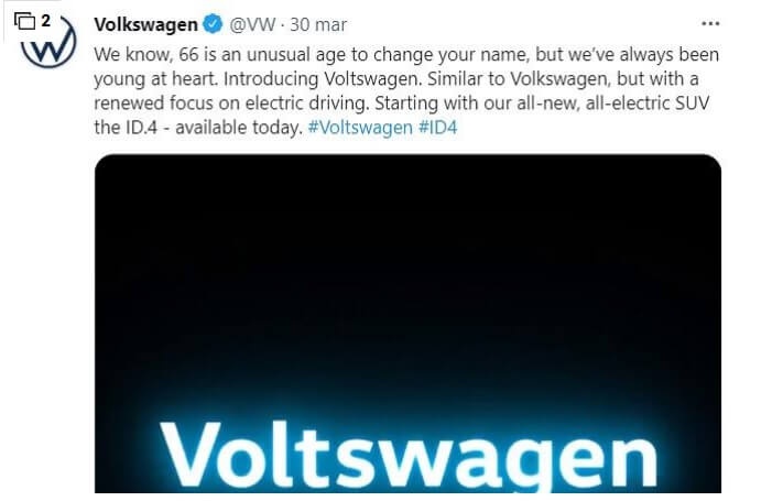 Volkswagen zmieni nazwę na Voltswagen